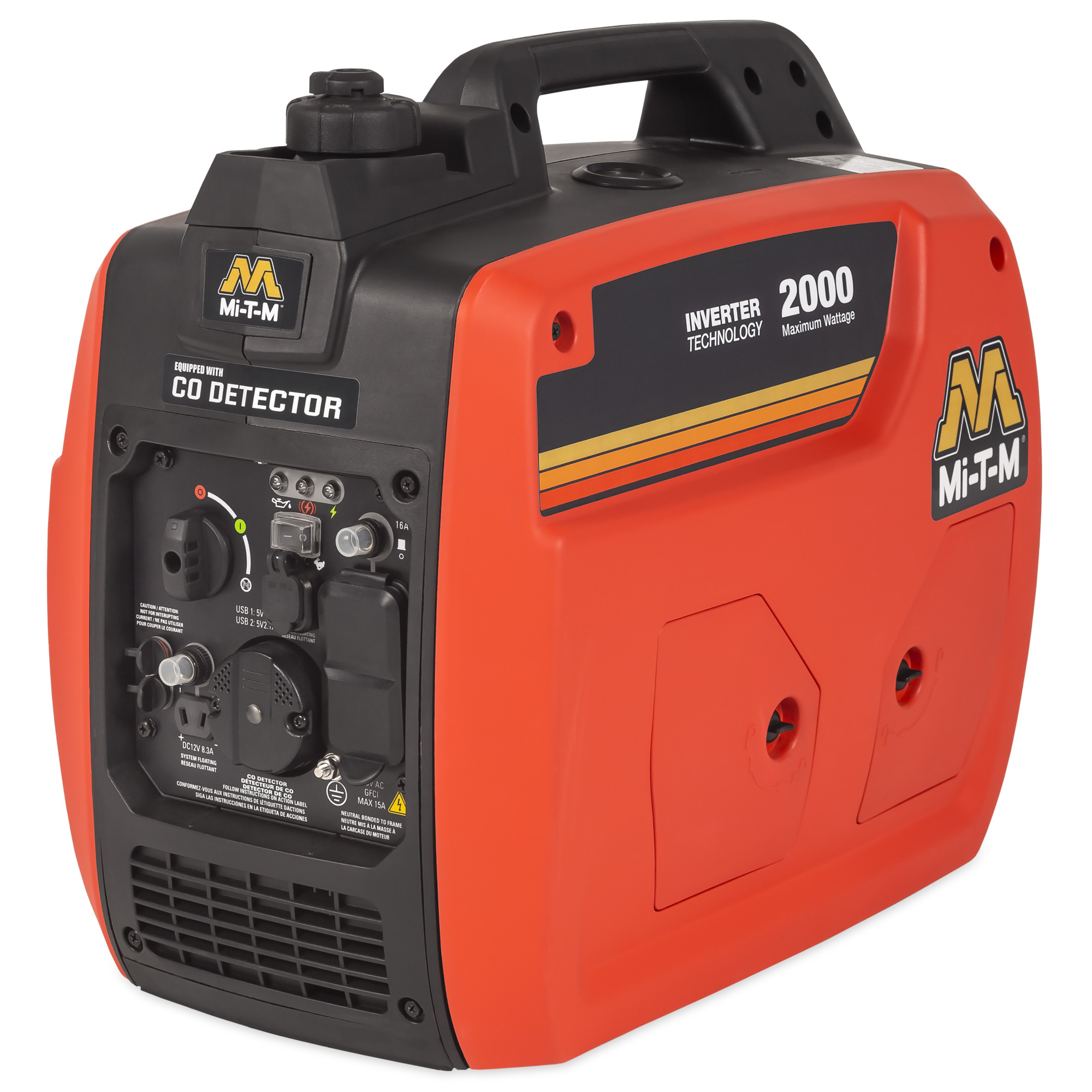 Mi-T-M Inverter Generator — Gasoline, Carbon Monoxide Detection, Model# GEN-2000-IMM1